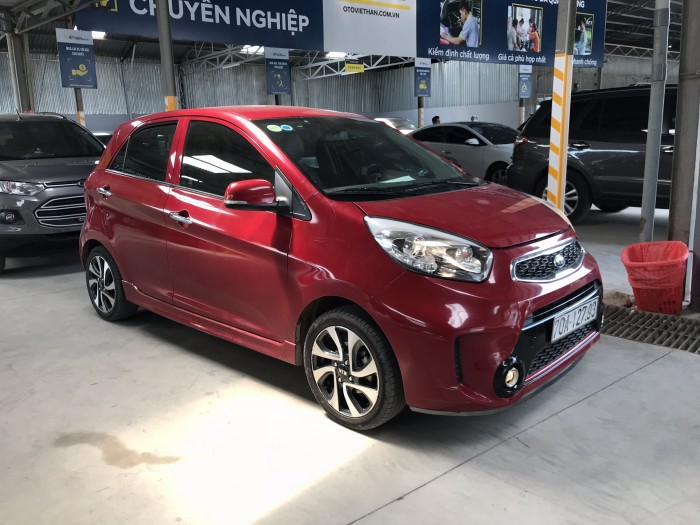 Bán Kia Morning SI 1.25MT màu đỏ số sàn sản xuất 2017 mới 90%