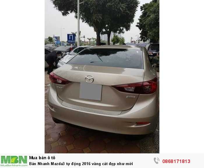 Bán Nhanh Mazda3 tự động 2016 vàng cát đẹp như mới