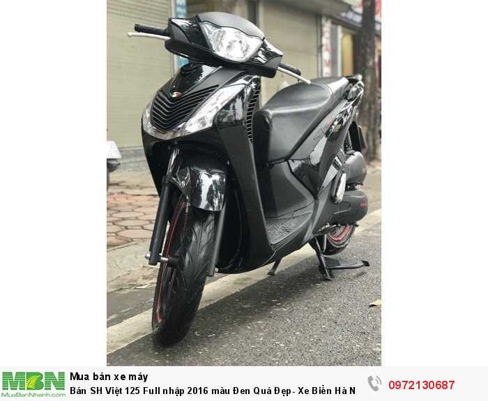 Bán SH Việt 125 Full nhập 2016 màu Đen Quá Đẹp- Xe Biển Hà Nội