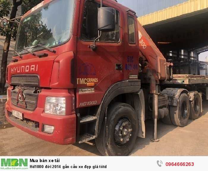 HD1000 đời 2014 gắn cẩu xe đẹp giá tốt