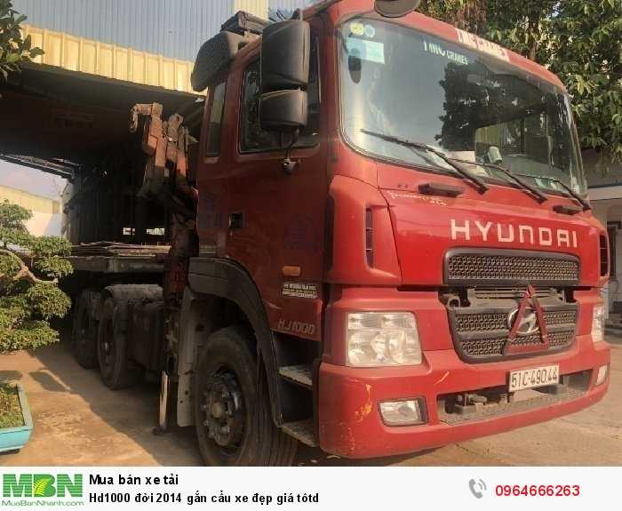 HD1000 đời 2014 gắn cẩu xe đẹp giá tốt