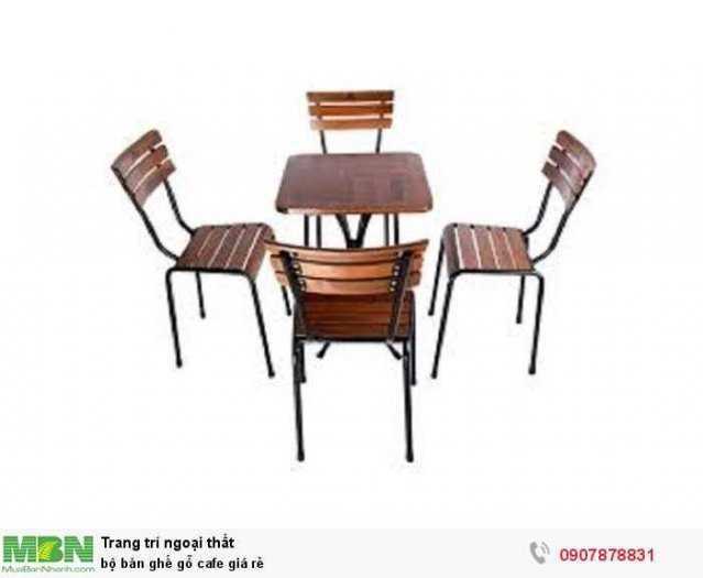 Bộ bàn ghế gỗ cafe giá rẻ0