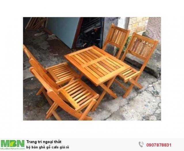 Bộ bàn ghế gỗ cafe giá rẻ2
