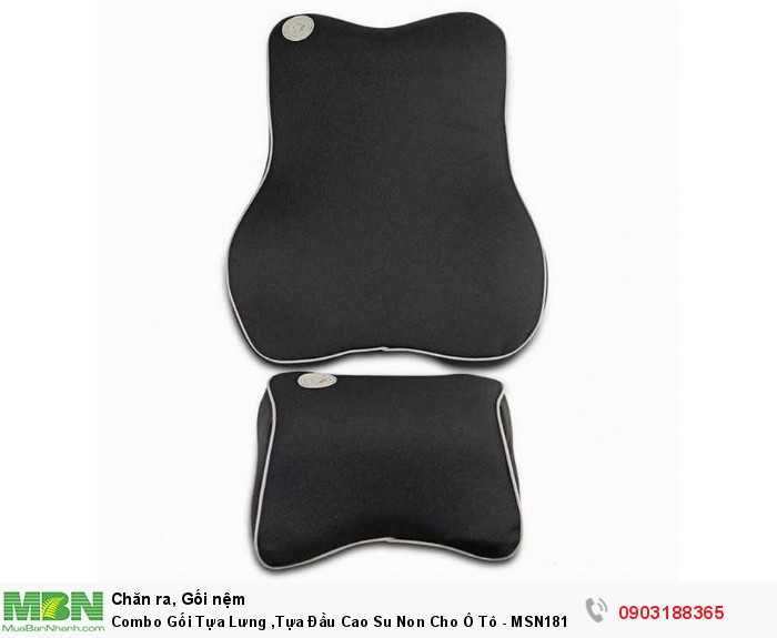 Combo Gối Tựa Lưng ,Tựa Đầu Cao Su Non Cho Ô Tô - MSN181350