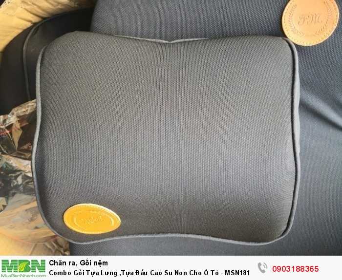 Combo Gối Tựa Lưng ,Tựa Đầu Cao Su Non Cho Ô Tô - MSN181350