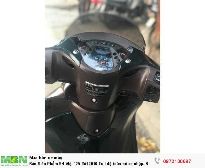 Bán Siêu Phẩm SH Việt 125 đời 2016 Full độ toàn bộ xe nhập- Biển Vip