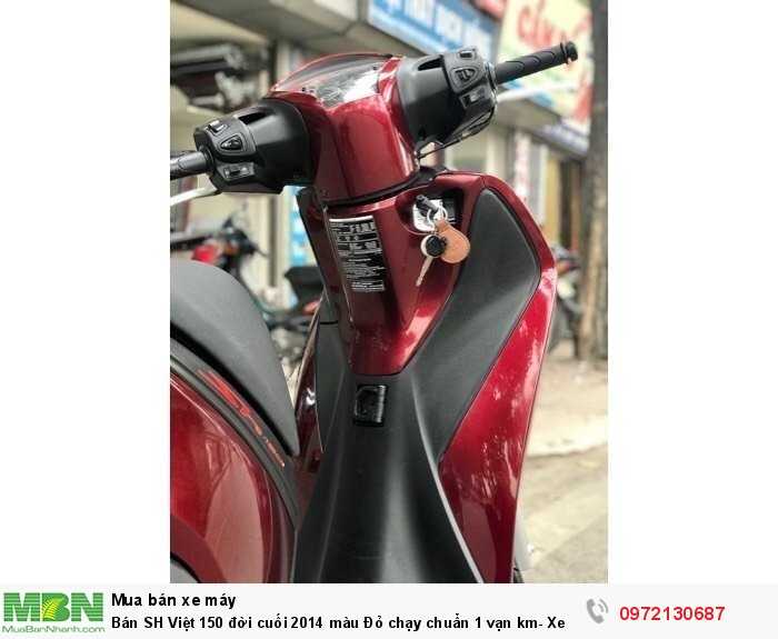 Bán SH Việt 150 đời cuối 2014 màu Đỏ chạy chuẩn 1 vạn km- Xe Quá Mới- Cực Hiếm