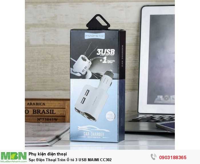 Sạc Điện Thoại Trên Ô tô 3 USB MAIMI CC302