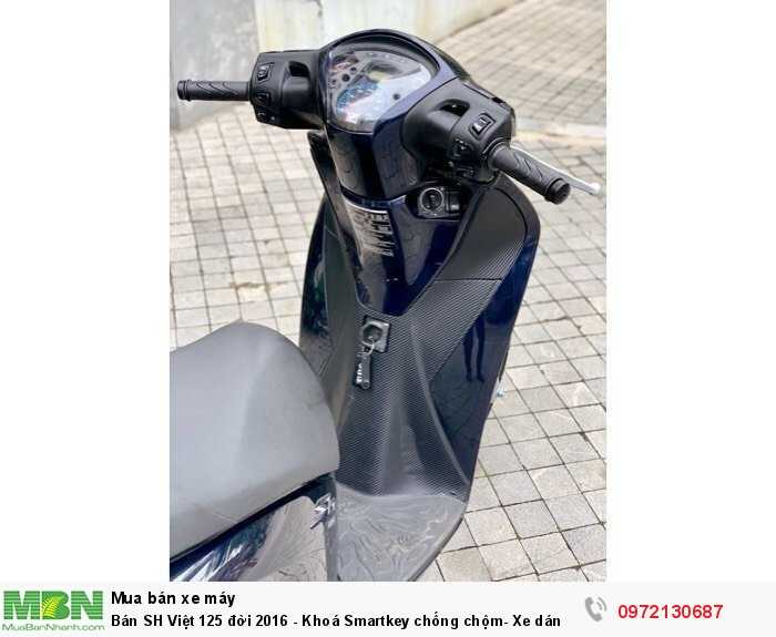 Bán SH Việt 125 đời 2016 - Khoá Smartkey chống chộm- Xe dán kín nilon- Quá Mới