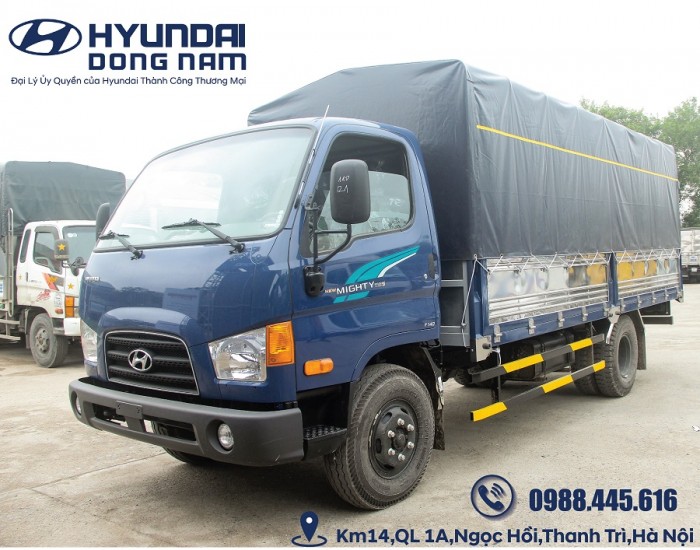 Xe Tải Hyundai New Mighty 110S Tải Trọng 7 Tấn, hỗ trợ trả góp đến 80%, thủ tục nhanh gọn lấy xe ngay