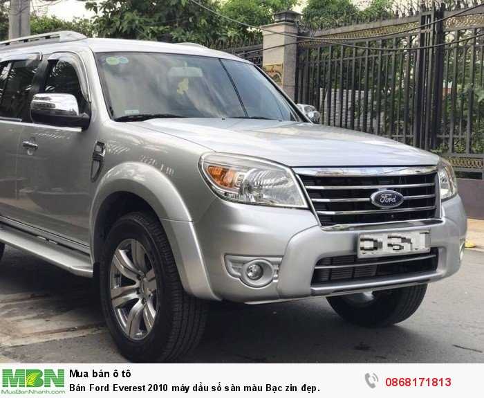Bán Ford Everest 2010 máy dầu số sàn màu Bạc zin đẹp