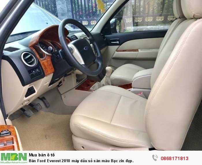 Bán Ford Everest 2010 máy dầu số sàn màu Bạc zin đẹp