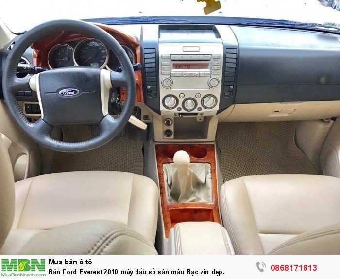 Bán Ford Everest 2010 máy dầu số sàn màu Bạc zin đẹp
