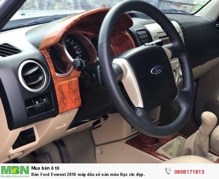 Bán Ford Everest 2010 máy dầu số sàn màu Bạc zin đẹp