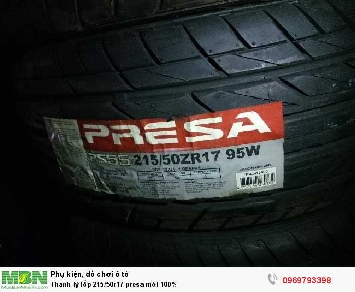 Thanh lý lốp 215/50r17 presa mới 100%