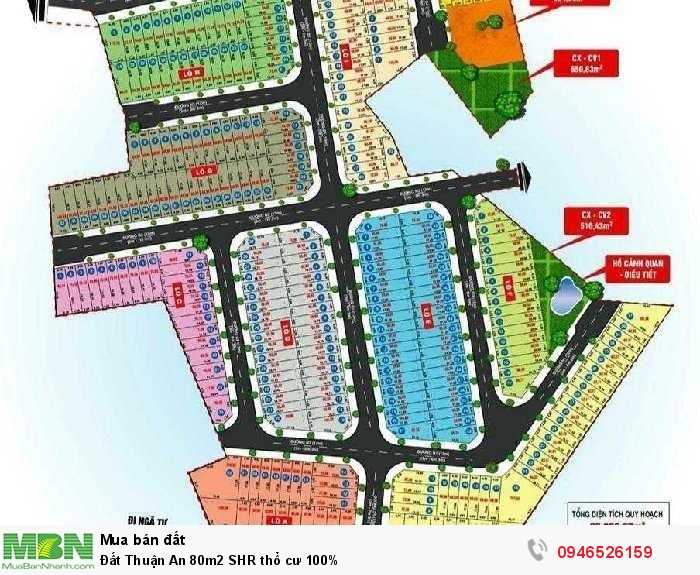 Đất Thuận An 80m2 SHR thổ cư 100%