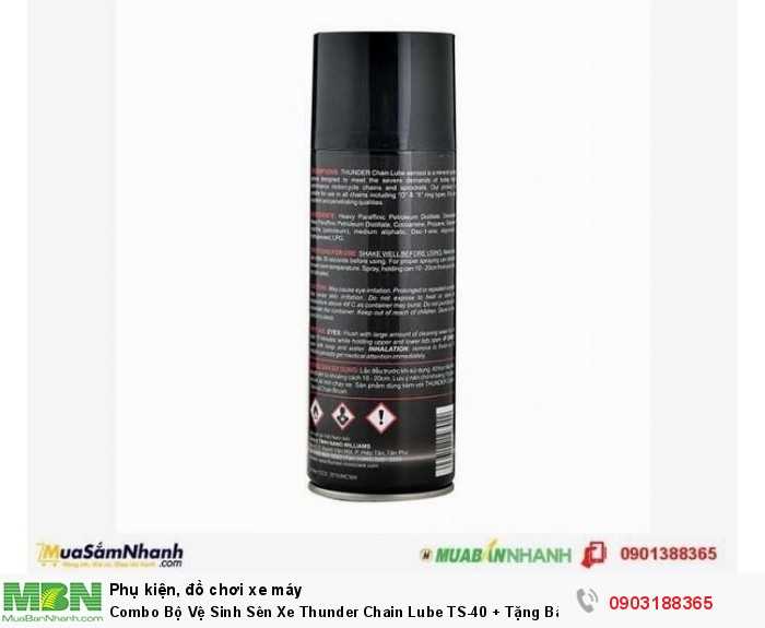 Combo Bộ Vệ Sinh Sên Xe Thunder Chain Lube TS-40 + Tặng Bàn Chải - MSN388395 2