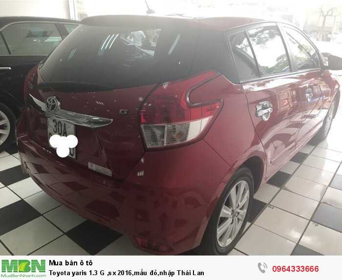 Toyota Yaris 1.3 G, sx 2016, mầu đỏ, nhập Thái Lan