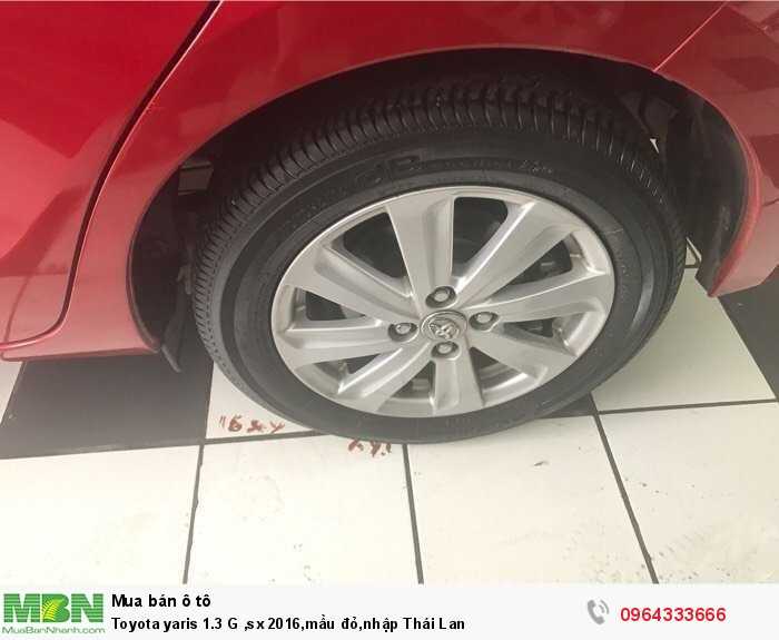 Toyota Yaris 1.3 G, sx 2016, mầu đỏ, nhập Thái Lan