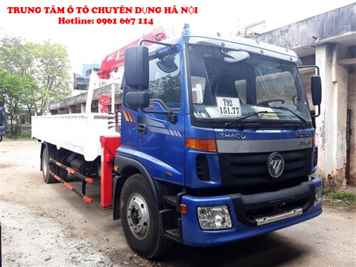 Xe tải 9 tấn Thaco Auman C160.C170 gắn câu UNIC model URV554 ( 5 tấn 4 đốt) |Trả trước từ 200tr giao xe ngay