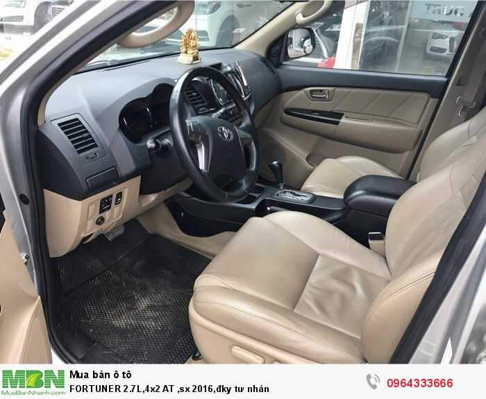 FORTUNER 2.7L,4x2 AT ,sx 2016,đky tư nhân