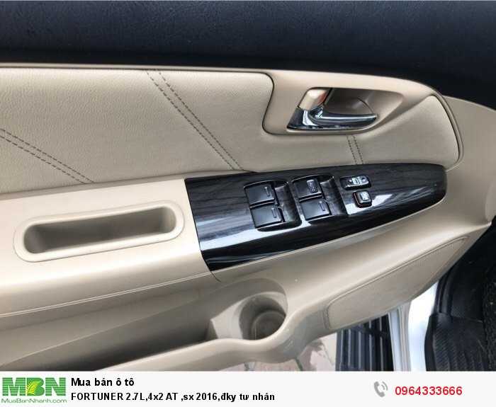FORTUNER 2.7L,4x2 AT ,sx 2016,đky tư nhân
