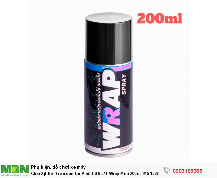Chai Xịt Bôi Trơn sên Có Phốt LUBE71 Wrap Mini 200ml-MSN388398