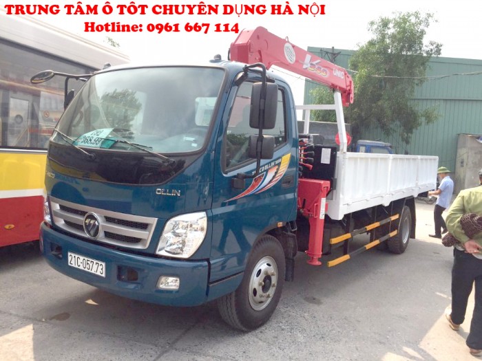 Xe tải 7,3 tấn Thaco OLLIN 700B gắn cẩu 3 UNIC model URV343 ( 3 tấn 4 đốt )|Trả trước từ 200tr giao xe ngay