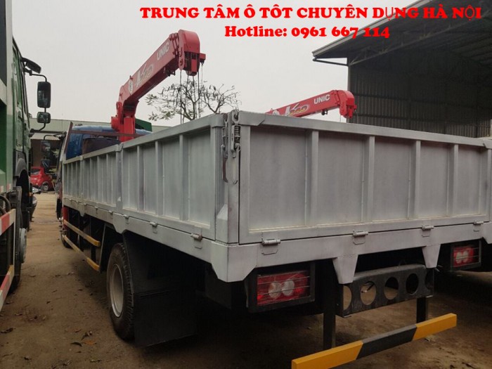 Xe tải 7,3 tấn Thaco OLLIN 700B gắn cẩu 3 UNIC model URV343 ( 3 tấn 4 đốt )|Trả trước từ 200tr giao xe ngay