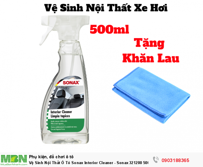 Vệ Sinh Nội Thất Ô Tô Sonax Interior Cleaner - Sonax 321200 500ml