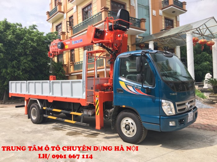 Xe tải 7 tấn Thaco OLLIN 700B gắn cẩu 5 tấn KANGLIM model KS1056 ( 5 tấn 6 đốt ) giá khuyến mại khủng