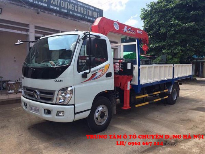 Xe tải 7 tấn Thaco OLLIN 700B gắn cẩu 3 tấn UNIC model URV375 ( 3 tấn 5 đốt ) giá khuyến mại khủng