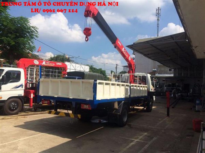 Xe tải 7 tấn Thaco OLLIN 700B gắn cẩu 3 tấn UNIC model URV375 ( 3 tấn 5 đốt ) giá khuyến mại khủng