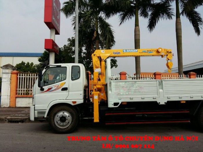 Xe tải Thaco OLLIN800a gắn cẩu 5 tấn SOOSAN model SCS513 ( 5 tấn 3 đốt ) giá khuyến mại khủng