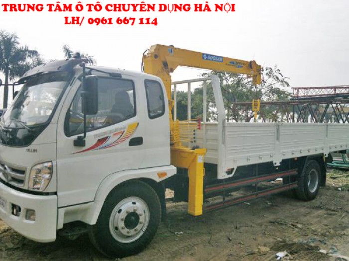 Xe tải Thaco OLLIN800a gắn cẩu 5 tấn SOOSAN model SCS513 ( 5 tấn 3 đốt ) giá khuyến mại khủng