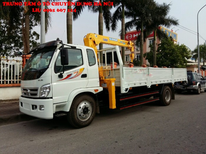 Xe tải Thaco OLLIN800a gắn cẩu 5 tấn SOOSAN model SCS513 ( 5 tấn 3 đốt ) giá khuyến mại khủng