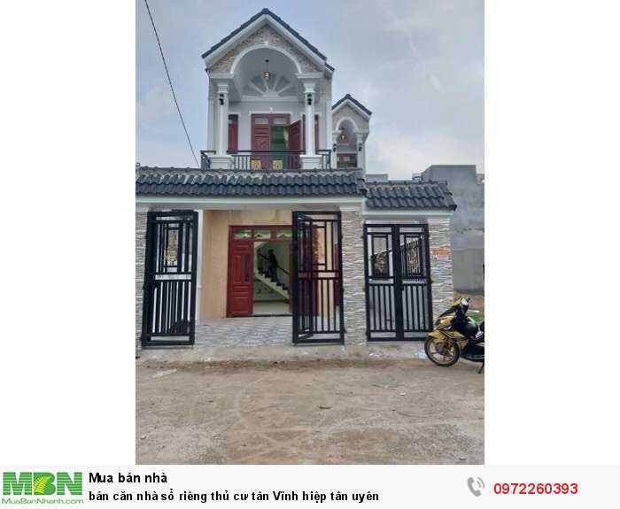 Bán căn nhà sổ riêng thủ cư tân Vĩnh hiệp tân uyên