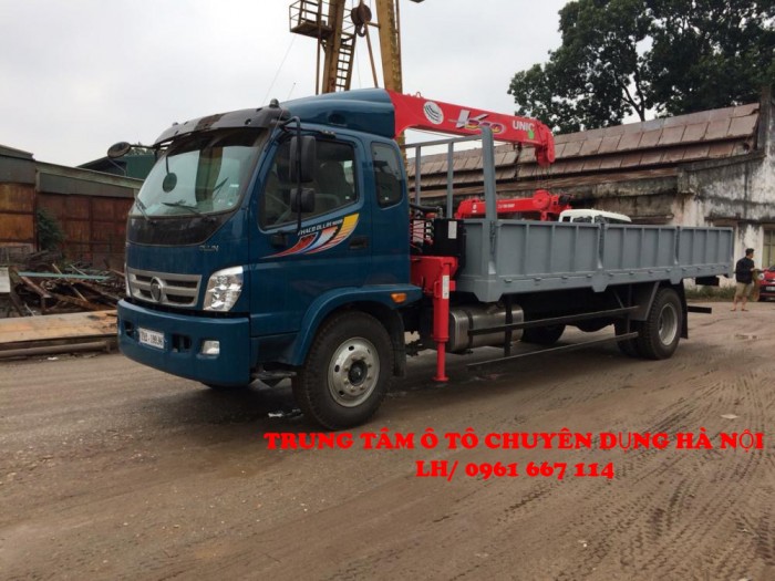 Xe tải Thaco OLLIn 900B gắn cẩ 3 tấn UNIC model URV343 ( 3 tấn 4 đốt ) giá tốt nhất, Trả trước 200tr, giao xe ngay