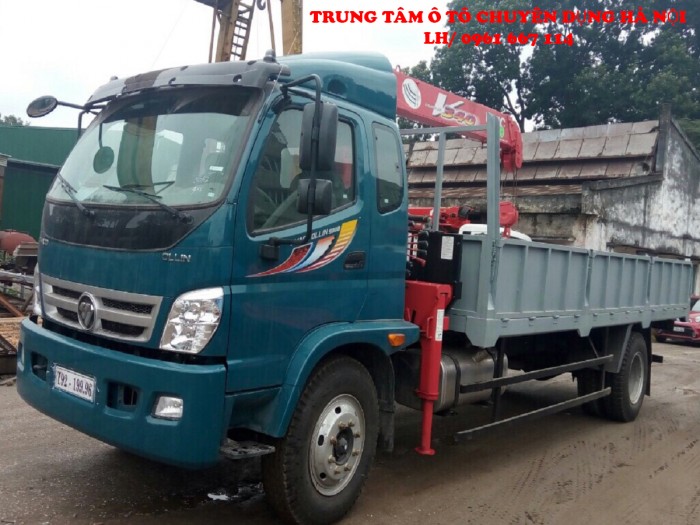 Xe tải Thaco OLLIn 900B gắn cẩ 3 tấn UNIC model URV343 ( 3 tấn 4 đốt ) giá tốt nhất, Trả trước 200tr, giao xe ngay