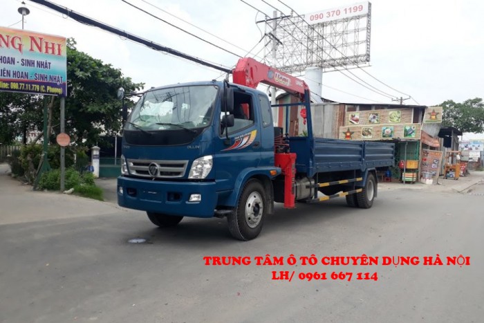 Xe tải 9 tấn Thaco OLLIN 900B gắn cẩu 3 tấn UNIC model URV504 ( 3 tấn 4 đốt ) xe có sẵn giao ngay giá tốt