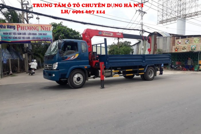 Xe tải 9 tấn Thaco OLLIN 900B gắn cẩu 3 tấn UNIC model URV504 ( 3 tấn 4 đốt ) xe có sẵn giao ngay giá tốt