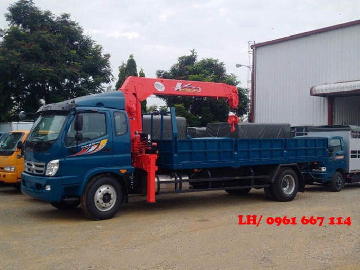 Xe tải 9.5 tấn Thaco OLLIN 950A gắn cẩu 5 tấn UNIC model URV555 ( 5 tấn 5 đốt ) giá khuyến mại khủng