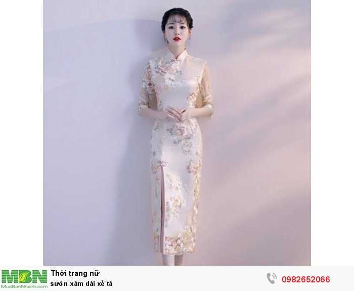 Sườn Xám Thun 2 Da  Sườn Xám Sài Gòn ELLA
