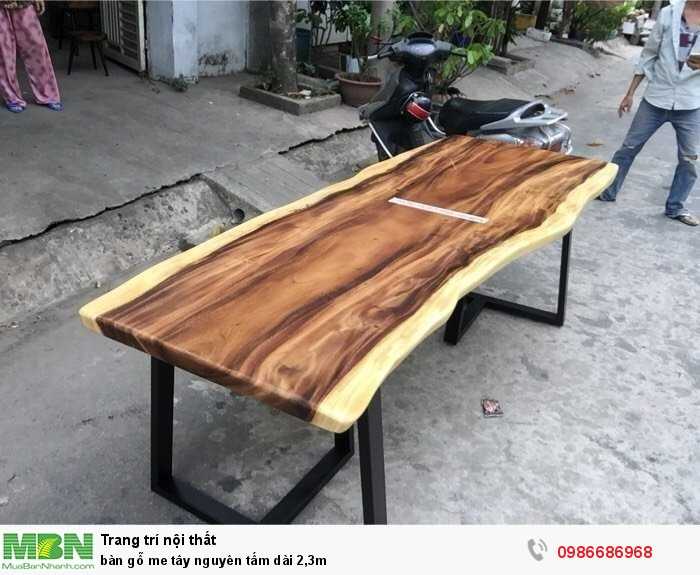 Bàn ghế quán ăn - mặt gỗ me tây dài