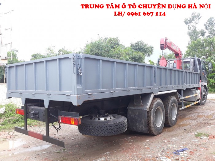 Xe tải 3 chân THACO AUMAN C240/P255 (6x4) gắn cẩu 5 tấn UNIC model URV554 | Hỗ trợ mua xe trả góp lãi xuất thấp