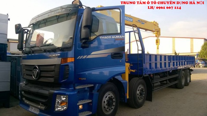 Xe tải 4 chân Thaco Auman C300 gắn cẩu 8 tấn SOOSAN model SCS746L | Hỗ trợ mua trả góp lãi xuất thấp