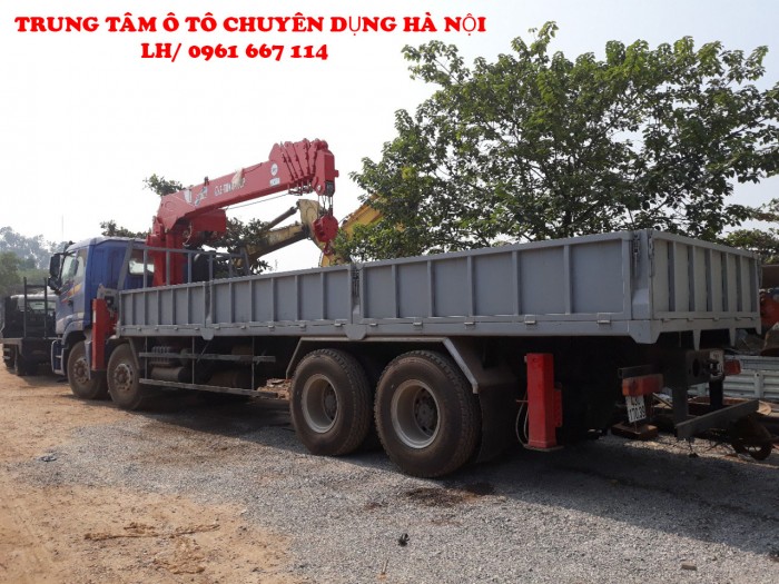 Thaco Auman C300(8x4) gắn cẩu 7 tấn ATOM736L | Hỗ trợ khách hàng mua trả góp, giá thanh lý