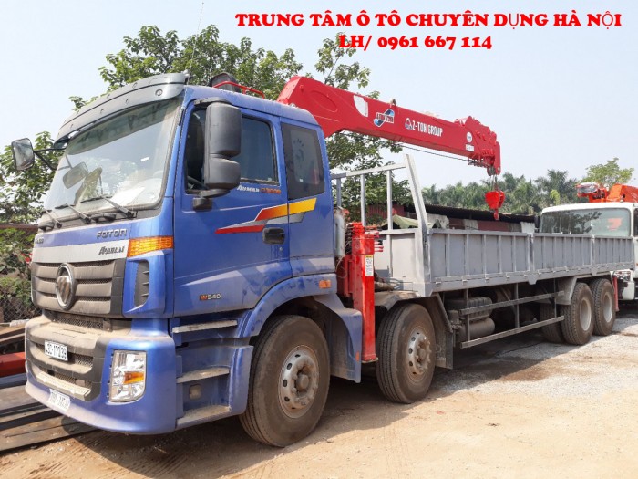 Thaco Auman C300(8x4) gắn cẩu 7 tấn ATOM736L | Hỗ trợ khách hàng mua trả góp, giá thanh lý