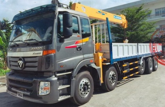 Thaco Auman C34(10x4) gắn cẩu 7 tấn SOOSAN mdel SCS736l | Giá siêu khuyến mãi