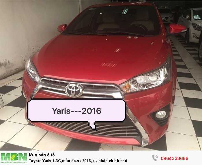 Toyota Yaris 1.3G,mầu đỏ.sx 2016, tư nhân chính chủ